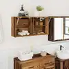 Image de Armoire Murale De Bain Vieux Bois 80x25x40 Cm Bois D'ingénierie Vidaxl