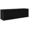 Image de Vidaxl armoire murale de bain noir 100x25x30 cm bois d'ingénierie