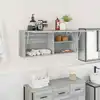 Image de Armoire Murale De Bain Sonoma Gris 100x25x40 Cm Bois Ingénierie Vidaxl