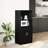 Image de Armoire De Cuisine Noir 57x41,5x131,5 Cm Bois D'ingénierie Vidaxl