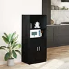 Image de vidaXL Armoire de cuisine noir 57x415x1315 cm bois dingénierie 860122