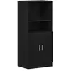 Image de Vidaxl armoire de cuisine noir 57x41,5x131,5 cm bois d'ingénierie
