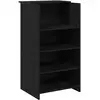 Image de Vidaxl bureau de réception noir 55x50x103,5 cm bois d'ingénierie