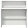 Image de Vidaxl bureau de réception blanc 100x50x103,5 cm bois d'ingénierie