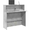 Image de Bureau De Réception Gris Béton 100x50x103,5cm Bois D'ingénierie Vidaxl