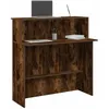 Image de vidaXL Bureau de réception chêne fumé 100x50x1035cm bois dingénierie 859028