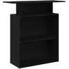 Image de Vidaxl bureau de réception noir 100x40x104 cm bois d'ingénierie