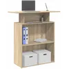 Image de vidaXL Bureau réception chêne sonoma 100x40x104 cm bois dingénierie comptoir de réception réception de salon comptoir de 859053