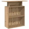 Image de Vidaxl bureau réception chêne artisanal 100x40x104 cm bois ingénierie