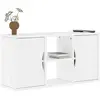 Image de Meuble Tv Odda Blanc 79x24x40 Cm Bois Massif Pin Vidaxl