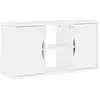Image de Vidaxl meuble tv odda blanc 79x24x40 cm bois massif pin