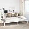 Image de Cadre De Lit Sans Matelas Pliable Blanc 90x190 Cm Acier Vidaxl