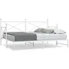 Image de vidaXL Lit de jour avec lit gigogne sans matelas blanc 90x200 cm acier 4104689