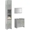 Image de Ensemble De Meubles De Salle De Bain 3 Pcs Gris Béton Vidaxl