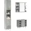 Image de Ensemble De Meubles De Salle De Bain 3 Pcs Gris Béton Vidaxl