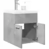 Image de Ensemble De Meubles De Salle De Bain 2 Pcs Gris Béton Vidaxl