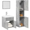 Image de vidaXL Ensemble de meubles de salle de bain 3 pcs gris béton 3324867