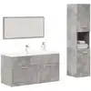 Image de Ensemble De Meubles De Salle De Bain 3 Pcs Gris Béton Vidaxl