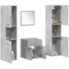 Image de vidaXL Ensemble de meubles de salle de bain 4 pcs gris béton 3324873