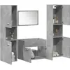 Image de Ensemble De Meubles De Salle De Bain 4 Pcs Gris Béton Vidaxl