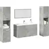 Image de Ensemble De Meubles De Salle De Bain 4 Pcs Gris Béton Vidaxl