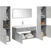 Image de Ensemble De Meubles De Salle De Bain 5 Pcs Gris Béton Vidaxl