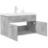 Image de vidaXL Armoire lavabo de salle de bain avec bassin intégré et robinet placard lavabo de salle de bain meuble de salle de 3324890