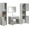 Image de Ensemble De Meubles De Salle De Bain 5 Pcs Gris Béton Vidaxl