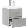 Image de Ensemble De Meubles De Salle De Bain 2 Pcs Gris Béton Vidaxl