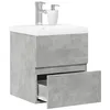 Image de vidaXL Ensemble de meubles de salle de bain 2 pcs gris béton armoire de salle de bain meuble de salle de bain meuble de 3324907
