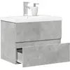 Image de Ensemble De Meubles De Salle De Bain 2 Pcs Gris Béton Vidaxl