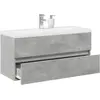 Image de Ensemble De Meubles De Salle De Bain 2 Pcs Gris Béton Vidaxl