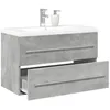 Image de vidaXL Ensemble de meubles de salle de bain 2 pcs gris béton 3324921