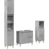 Image de Ensemble De Meubles De Salle De Bain 3 Pcs Gris Béton Vidaxl