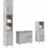 Image de Ensemble De Meubles De Salle De Bain 3 Pcs Gris Béton Vidaxl