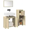 Image de Ensemble De Meubles De Salle De Bain 3 Pcs Chêne Sonoma Vidaxl