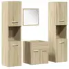 Image de Vidaxl ensemble de meubles de salle de bain 4 pcs chêne sonoma