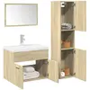 Image de Ensemble De Meubles De Salle De Bain 4 Pcs Chêne Sonoma Vidaxl