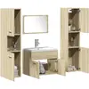 Image de Ensemble De Meubles De Salle De Bain 5 Pcs Chêne Sonoma Vidaxl