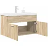 Image de vidaXL Armoire lavabo de salle de bain et vasque et robinet intégrés placard lavabo de salle de bain meuble de salle de 3325015