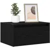 Image de Table De Chevet Murale Avec Lumières Led Chêne Noir Vidaxl