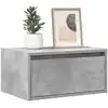 Image de Tables De Chevet Murales Avec Lumières Led 2 Pcs Gris Béton Vidaxl