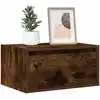 Image de Table De Chevet Murale Avec Lumières Led Chêne Fumé Vidaxl