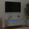 Image de Meuble Tv Avec Lumières Led Gris Béton 75x35,5x25 Cm Vidaxl