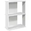 Image de Bibliothèque À 3 Niveaux Blanc 60x30x80 Cm Bois D'ingénierie Vidaxl