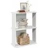 Image de vidaXL Bibliothèque à 3 niveaux blanc 60x30x80 cm bois dingénierie étagère étagère à livres étagère de rangement 860256