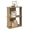 Image de Bibliothèque À 3 Niveaux Chêne Artisanal 60x30x80 Cm Vidaxl