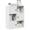 Image de Bibliothèque Blanc 60x24x76,5 Cm Bois D'ingénierie Vidaxl