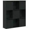 Image de Vidaxl bibliothèque chêne noir 89x24x101,5 cm bois d'ingénierie