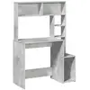 Image de Vidaxl bureau avec étagères gris béton 100x45x140 cm bois d'ingénierie